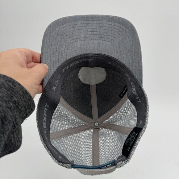 Travis Mathew Snap Back Hat With Thick Embroidered Patch Logo Gray Flex Fit - Picture 7 of 8